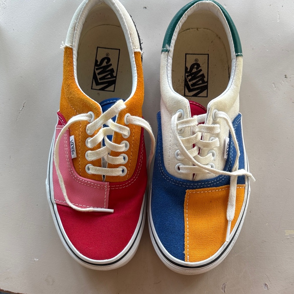 Vans Colorful Patchwork Canvas Sneakers